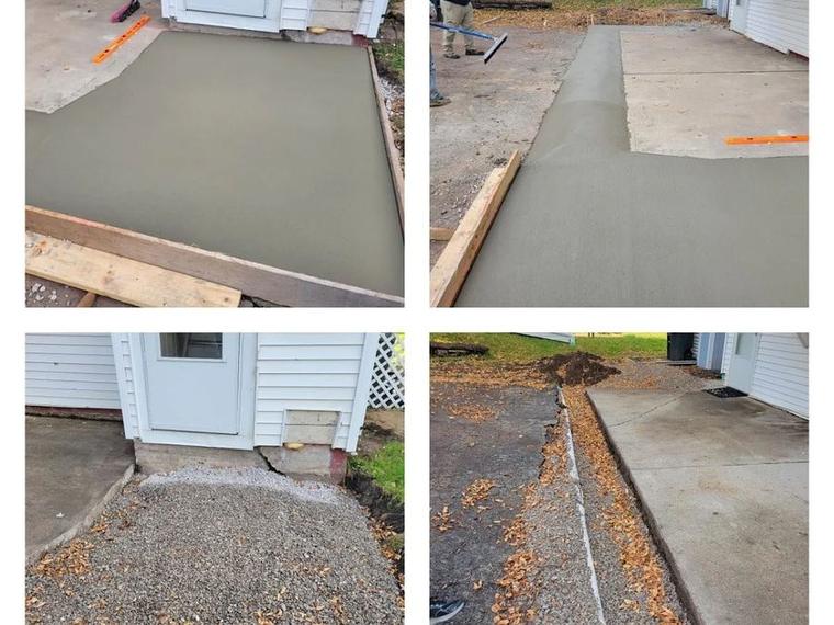 A concrete flatwork project completed by Two Guys USA in Green Bay